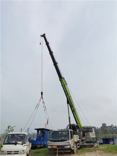 莱西市桥梁建设吊装案例